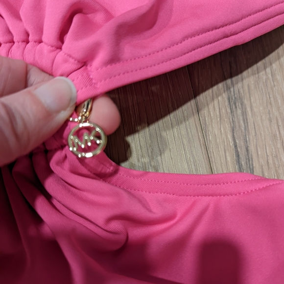 Pink Cutout One-Piece Swimsuit - Picture 7 of 10